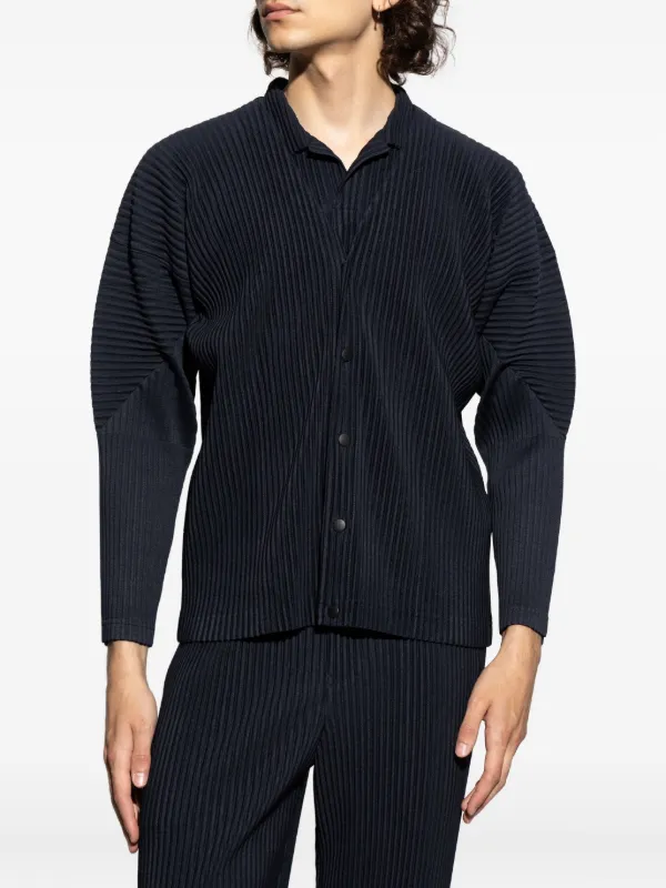 Homme Plissé Issey Miyake プリーツ カーディガン | ブルー | FARFETCH JP