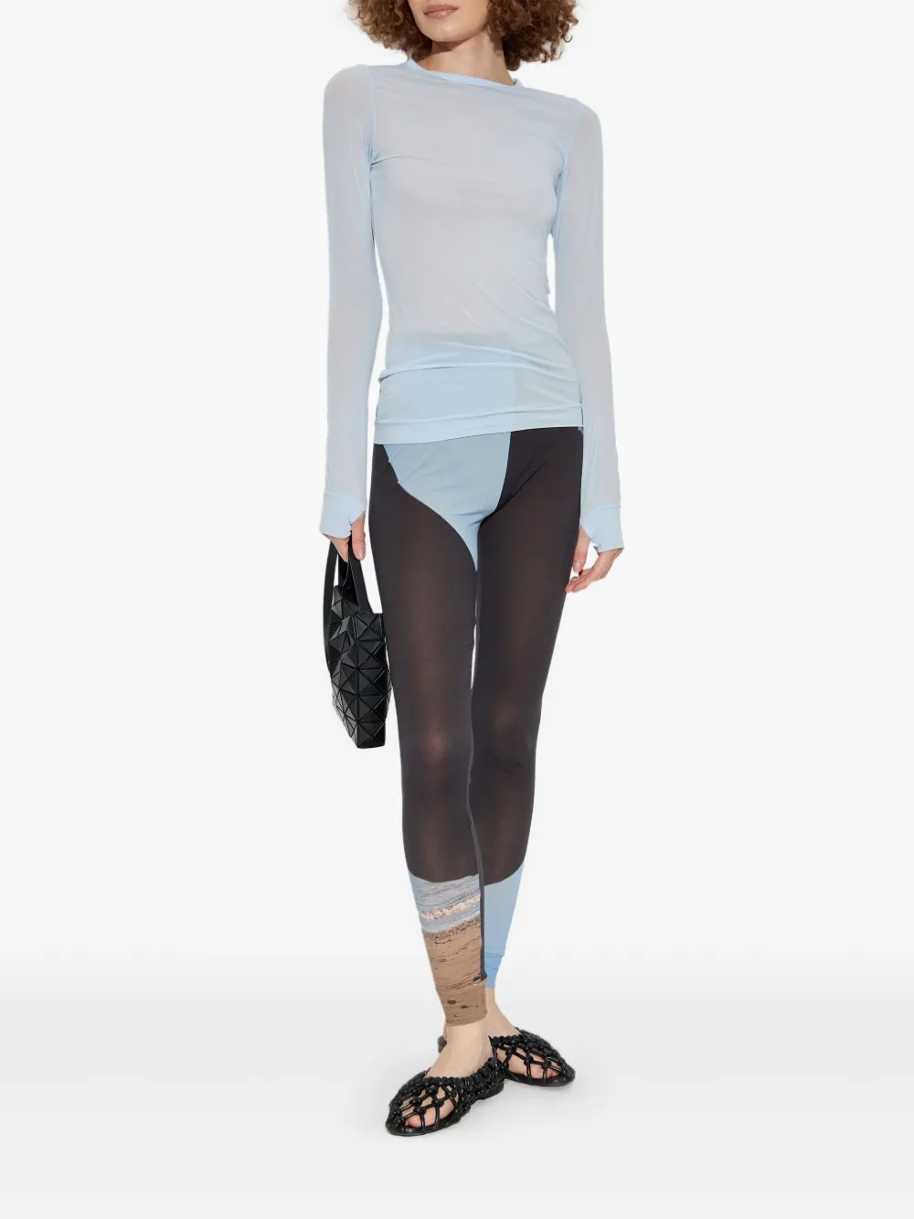 Issey Miyake pantalones estampados con diseño color block | Leggins | Image 2