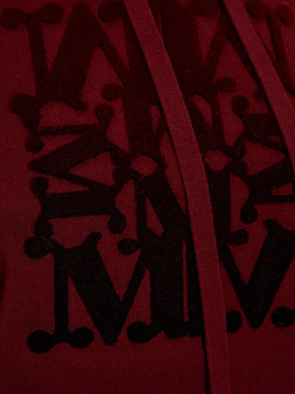 Max Mara Logo-detail Hooded Sweater In Red