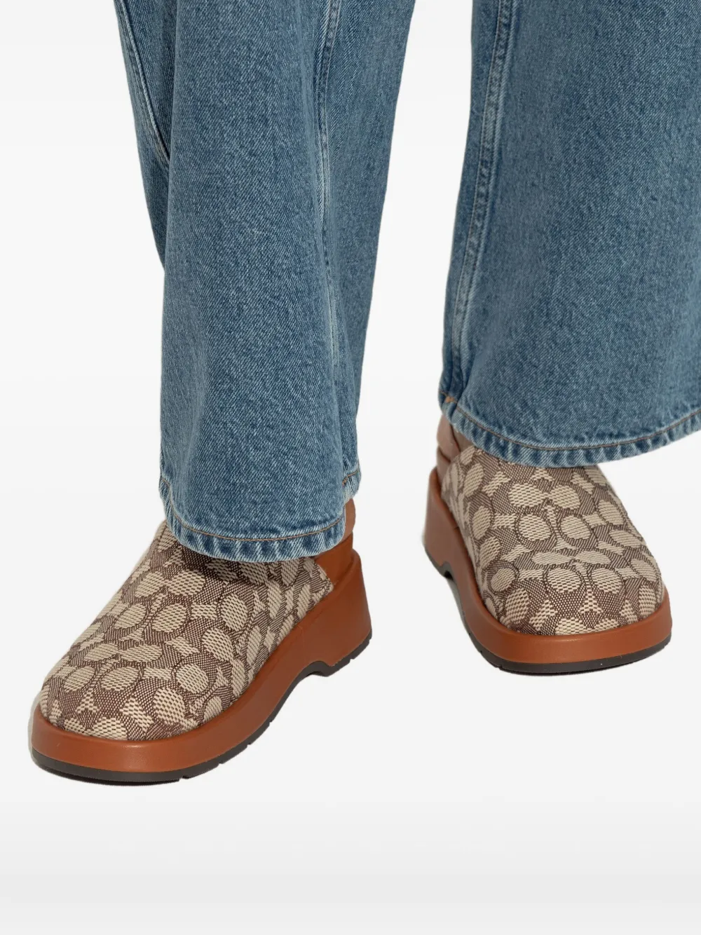 Coach Slingback muiltjes met jacquard Beige