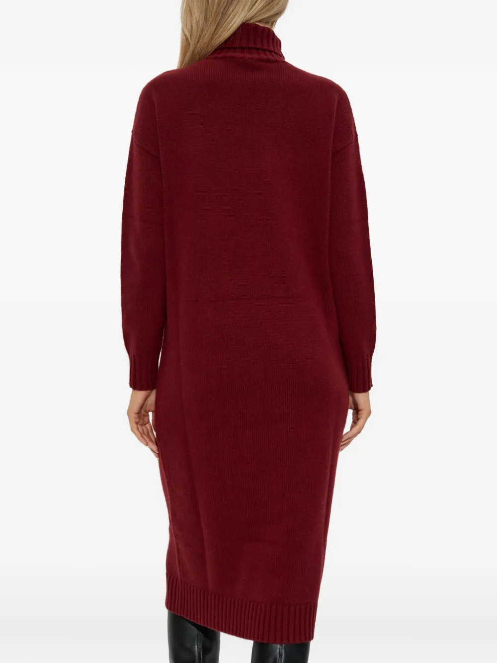 Max Mara Jurk met col Rood