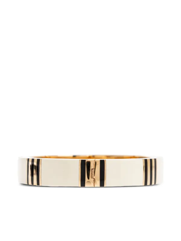 Tory Burch Tストライプ バングルブレスレット | ホワイト Tory Burch Tストライプ バングルブレスレット | ホワイト