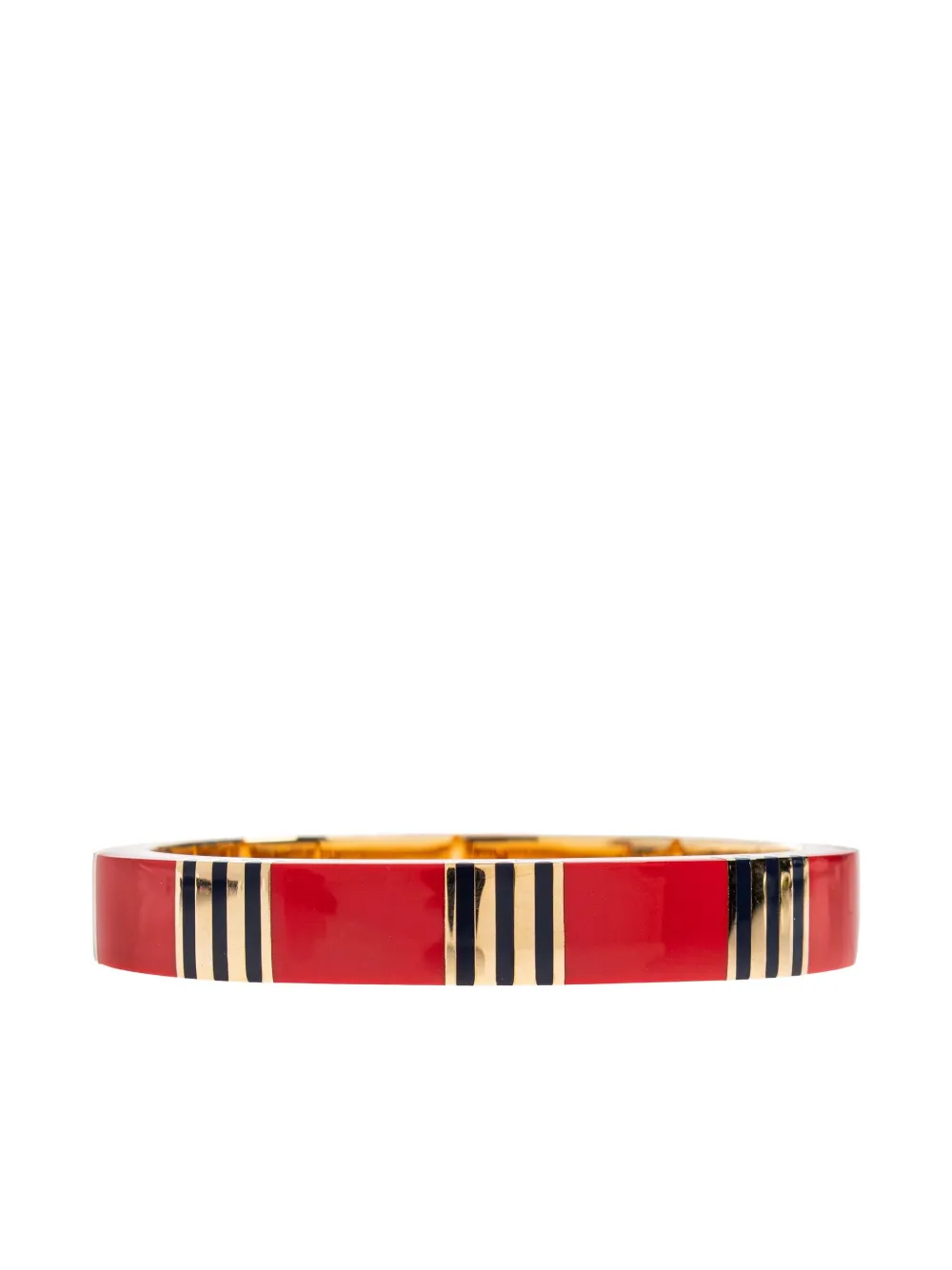 Tory Burch T Stripe Bangle Bracelet In Red