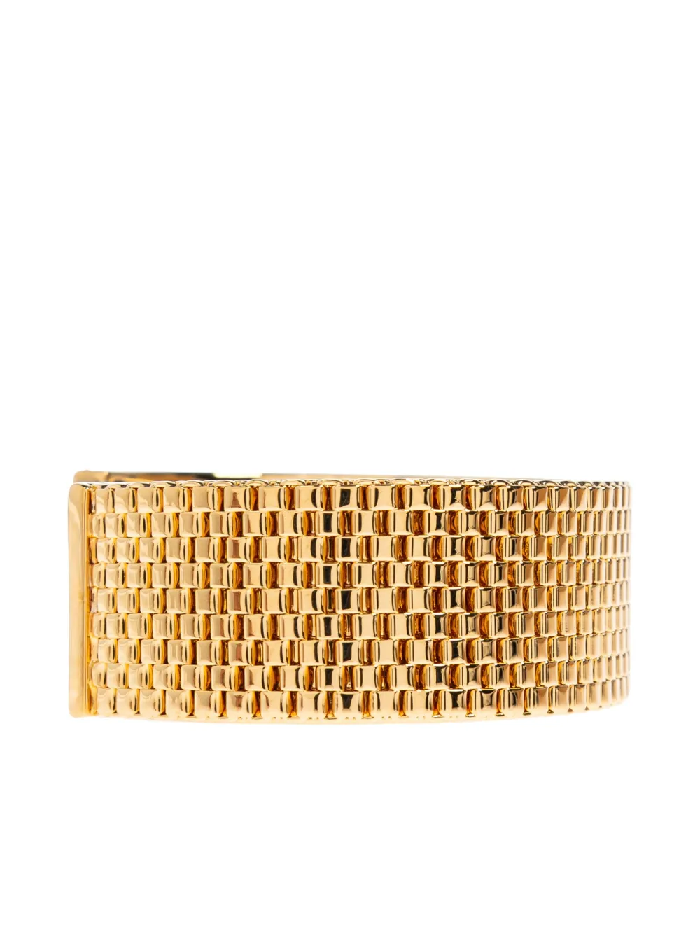 Jil Sander Grid-pattern Bracelet In Gold