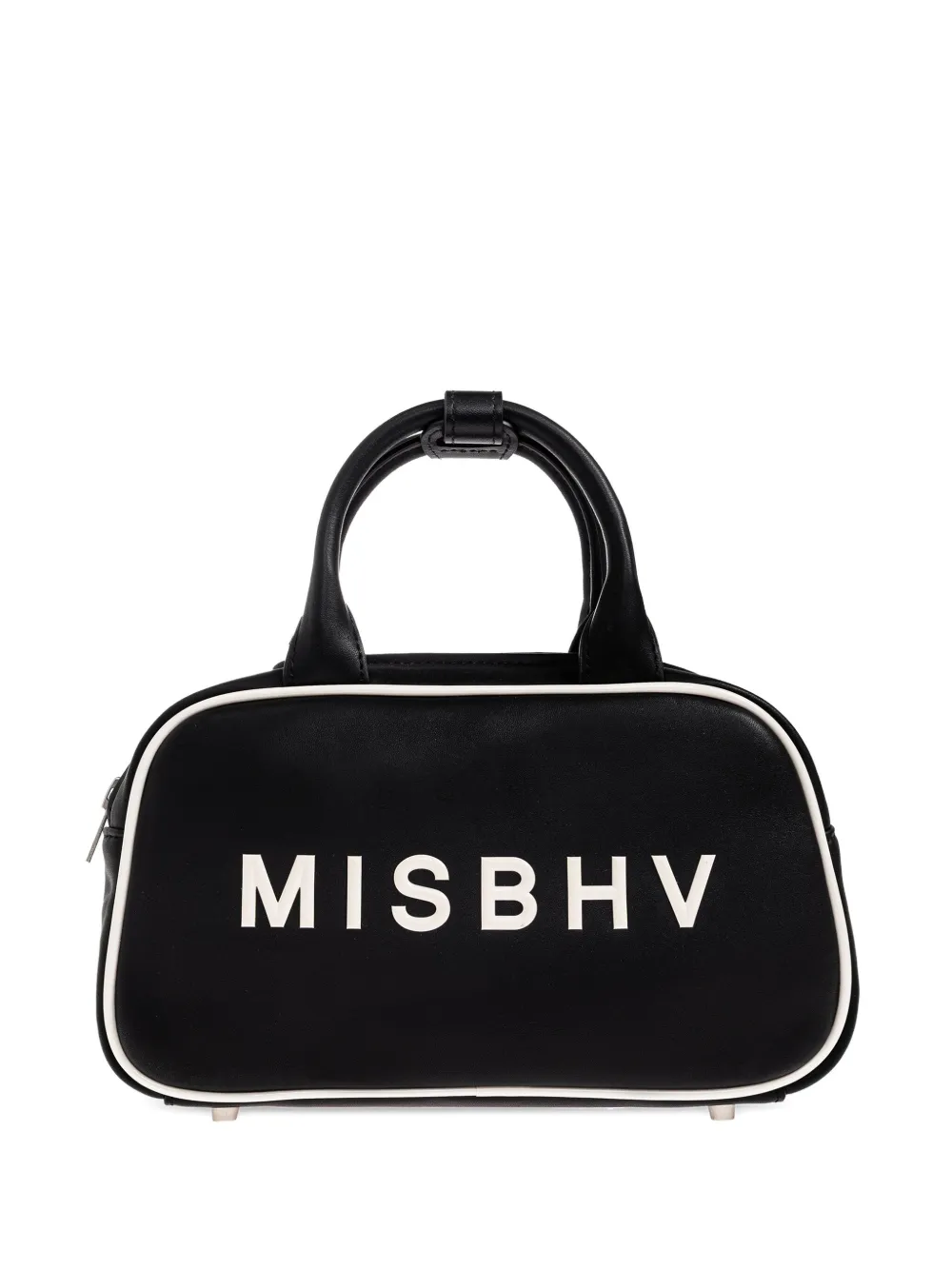 Misbhv Logo-plaque Top-handle Tote Bag In Black