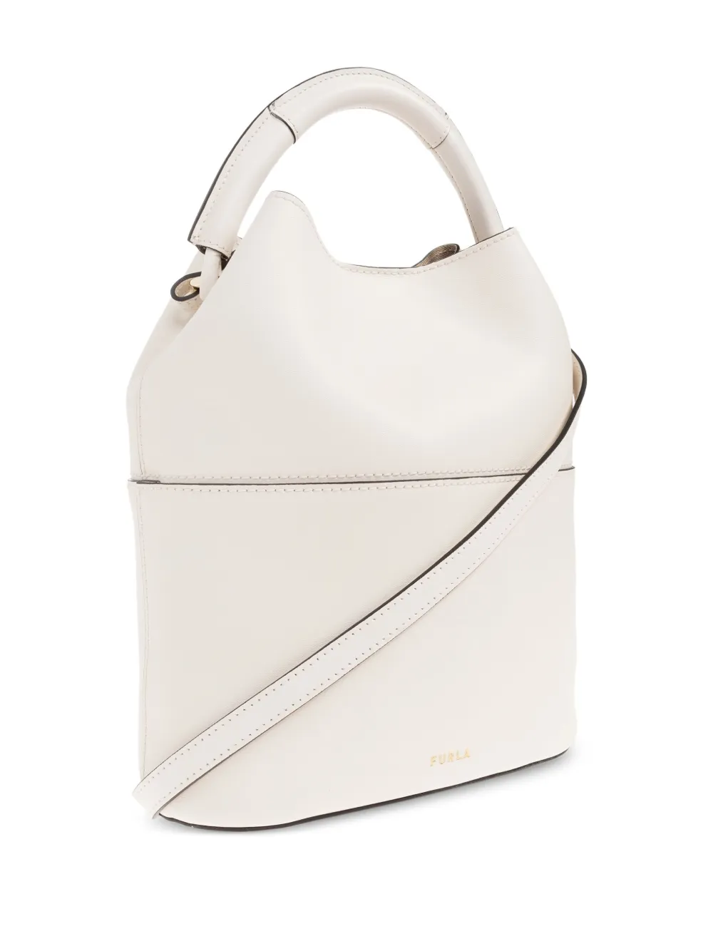Furla Sfera leren bucket-tas Beige