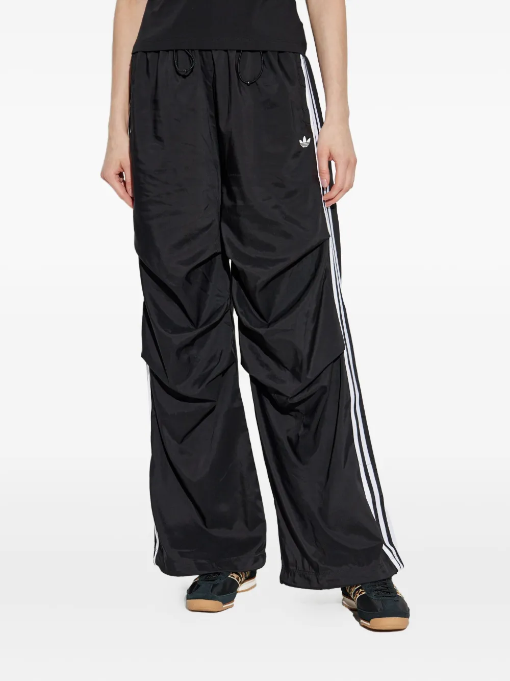 adidas Broek met trekkoord en drie strepen Zwart