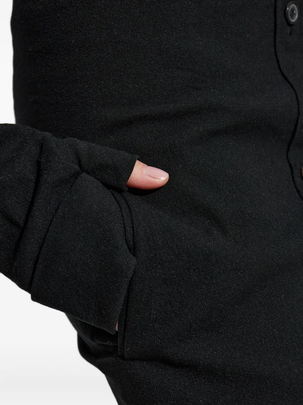 Issey Miyake Button-front Pocket Mini Dress In Black