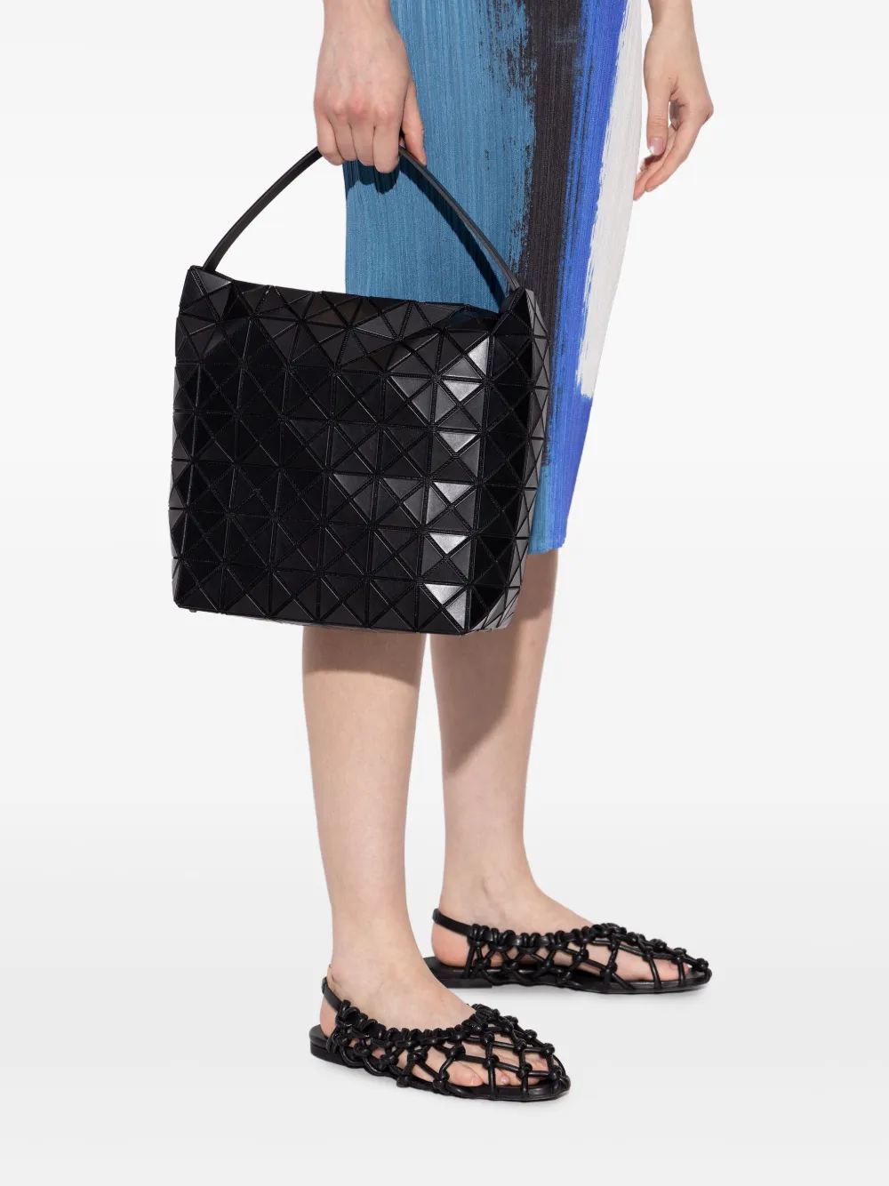 Bao Bao Issey Miyake Kleine shopper met geometrisch patroon - Zwart