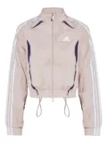 adidas three-stripe cropped track jacket - Pink