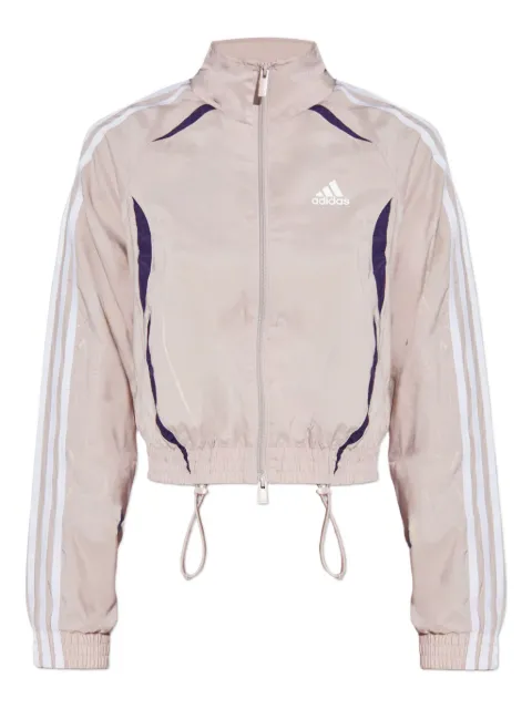 adidas three-stripe cropped track jacket