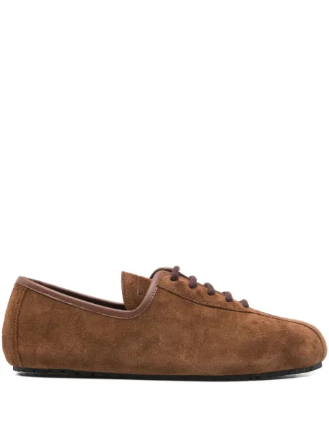 Plan C lace-up suede sneakers