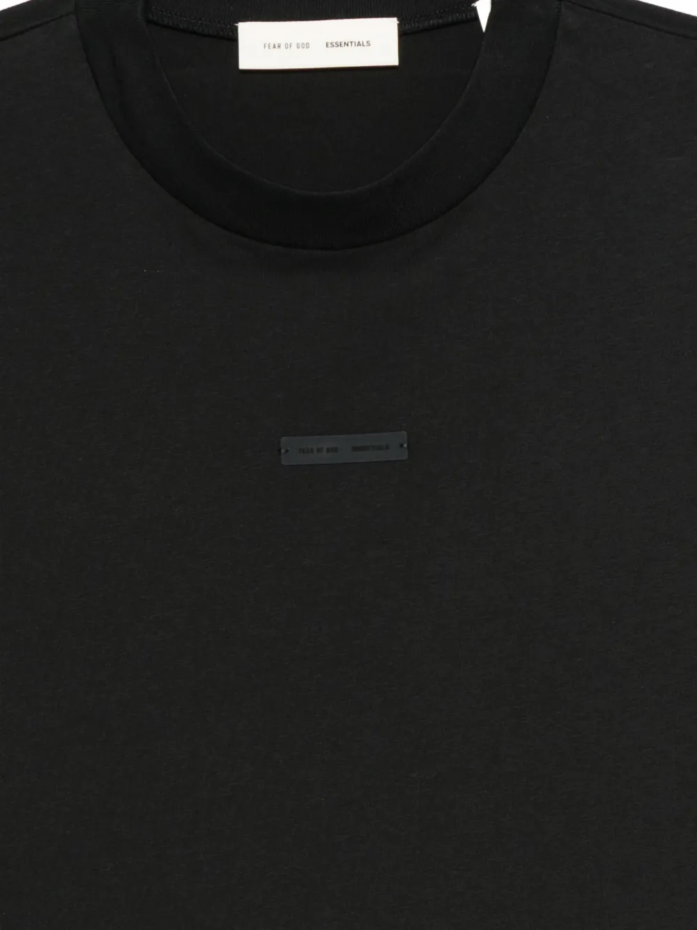 Essentials Cotton Logo Oversized T-shirt In Black