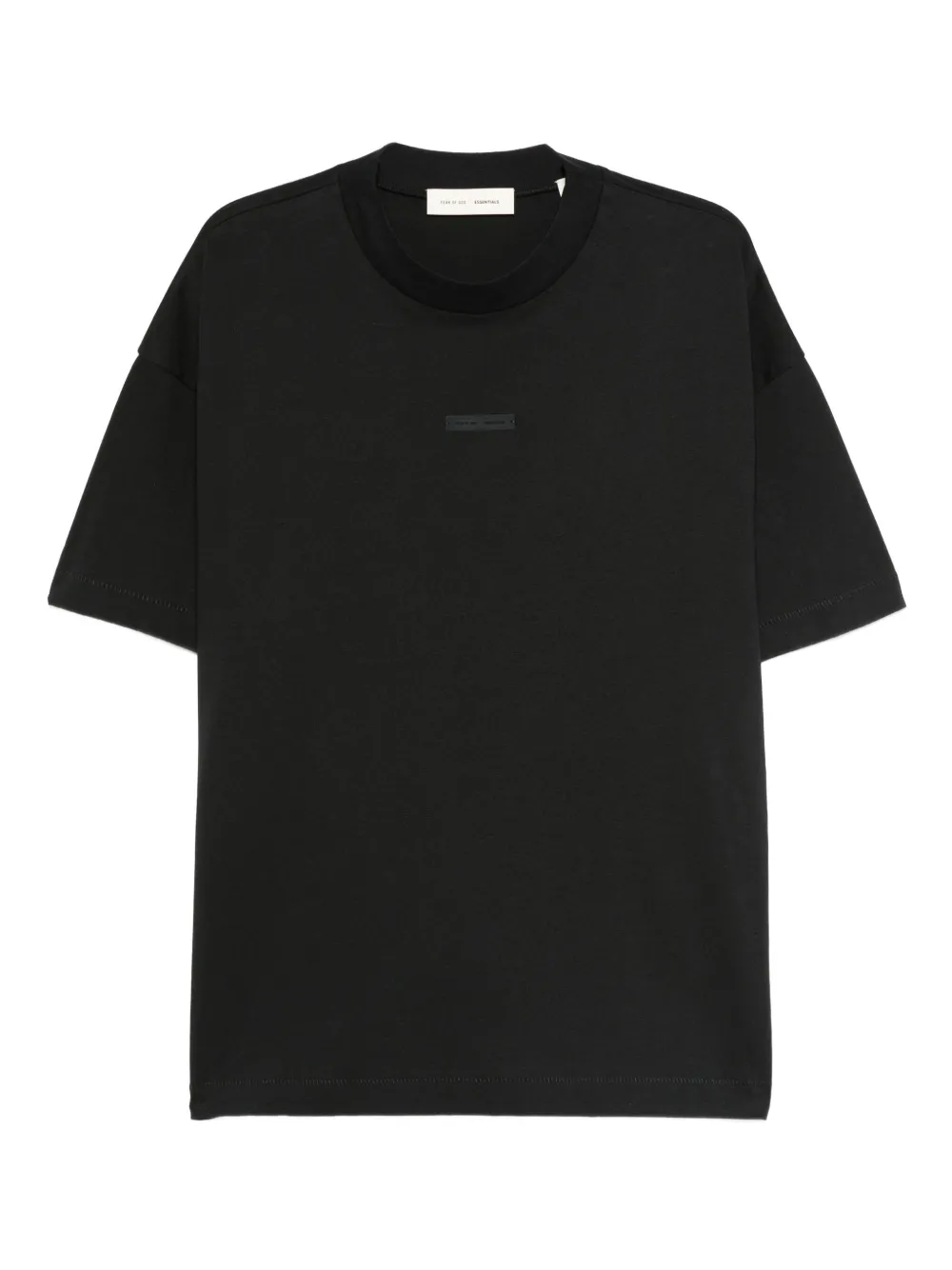FEAR OF GOD ESSENTIALS logo-plaque cotton T-shirt | Black | Image 1