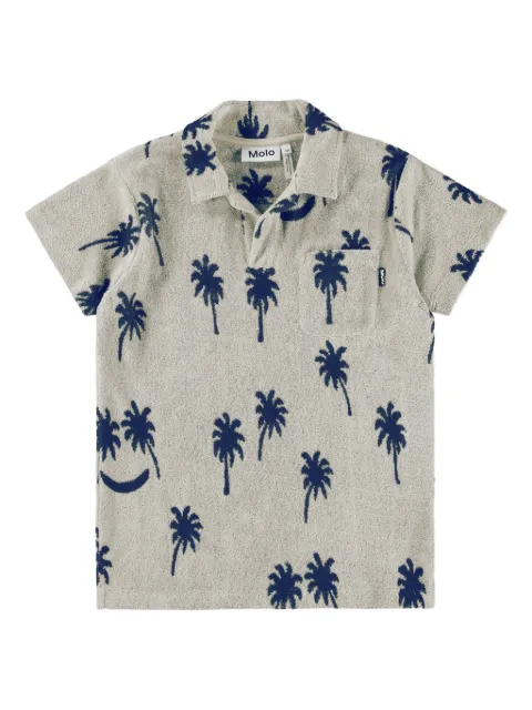 Molo Randel palm-tree print polo shirt