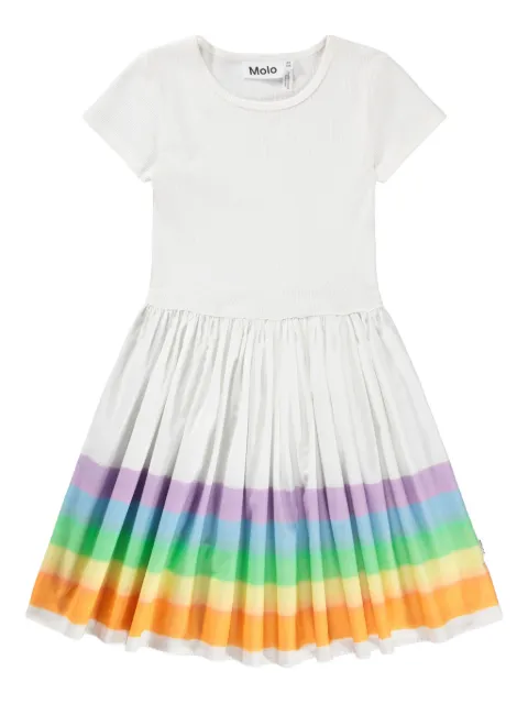 Molo Cissa rainbow-striped dress