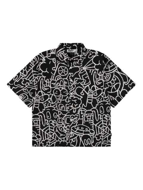 Molo Richie doodle print short-sleeve shirt