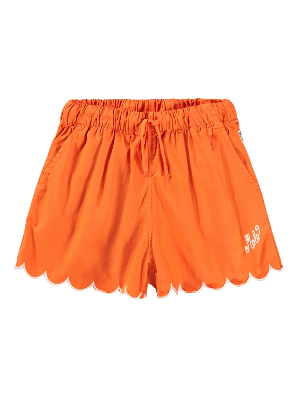 Molo Shorts Addie con bordo a smerlo - Arancione