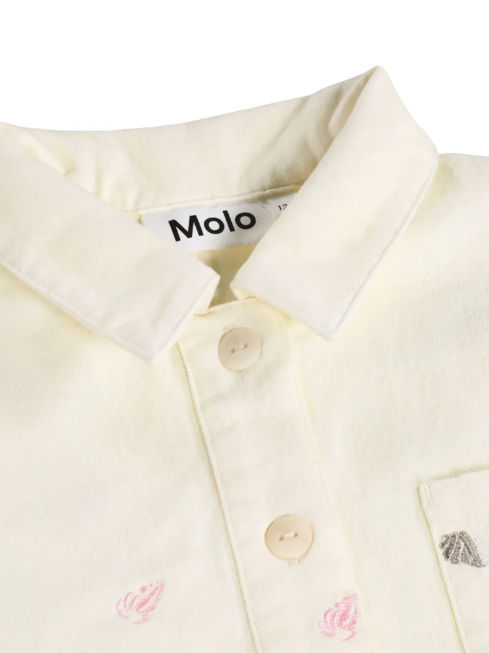 Molo Jack met geborduurde schelpen Beige