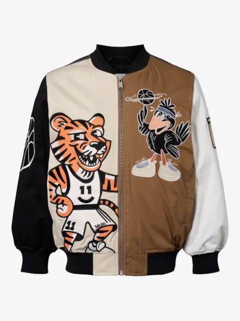 Molo Hedley tiger-basketball bomber jacket