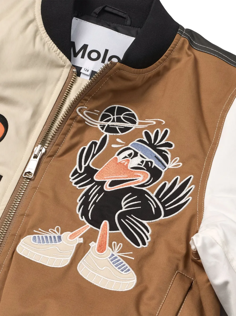 Molo Hedley bomberjack met basketbalprint Zwart
