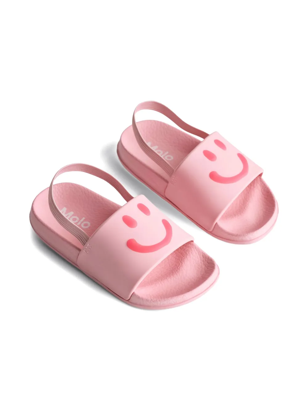 Molo Zhappy slippers met smiley Roze