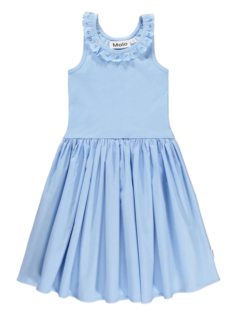 Molo Ausgestelltes Croco Kleid mit Ösenbesatz - Blau