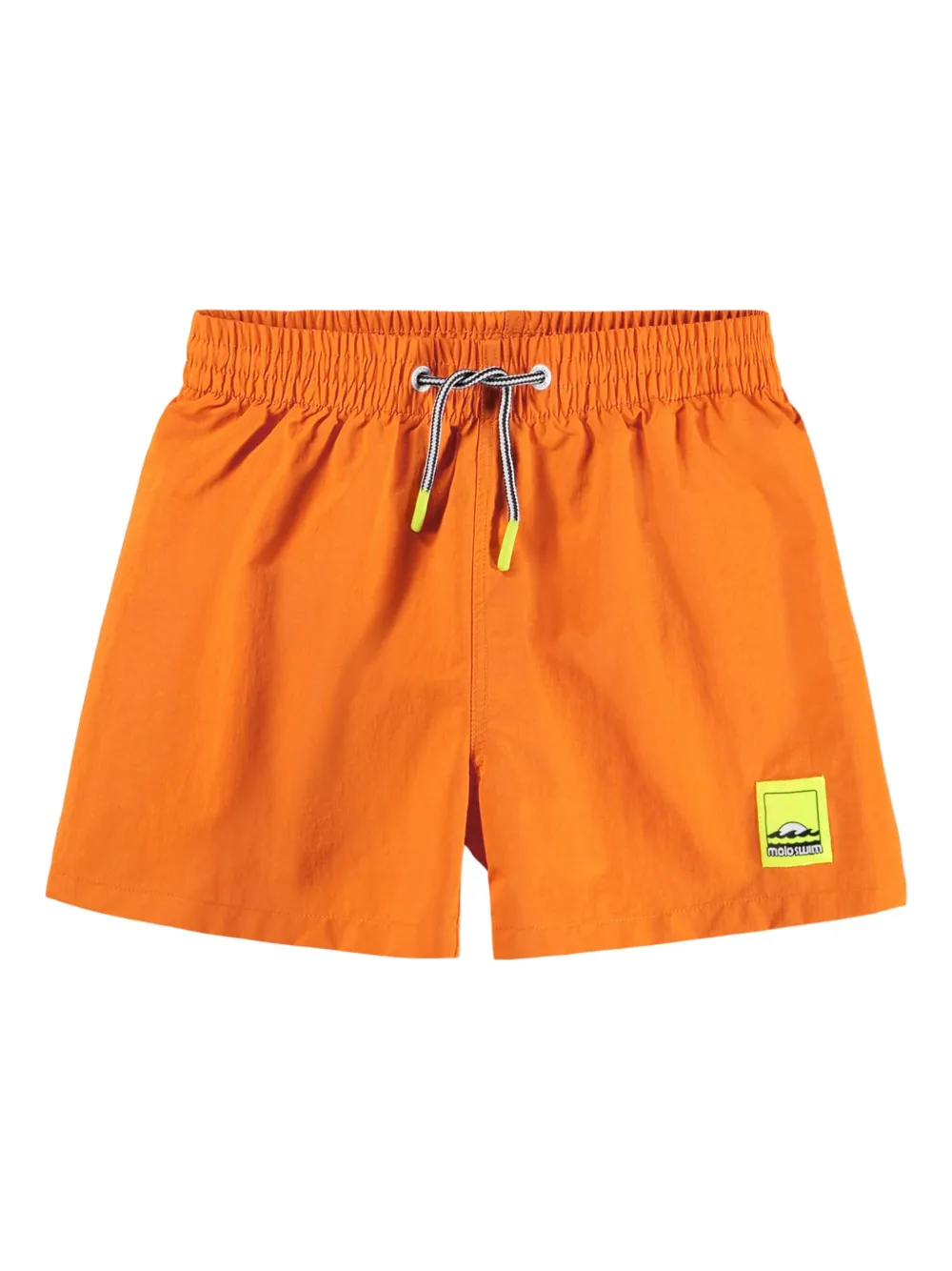 Molo Niko logo-patch drawstring swim shorts | Orange | Image 1