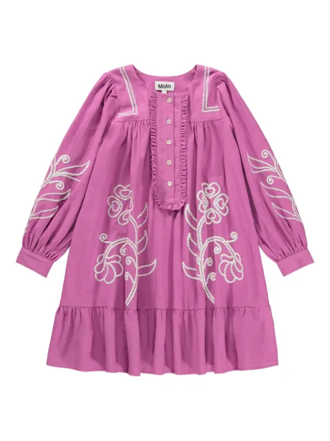 Molo Crelo embroidered ruffled dress