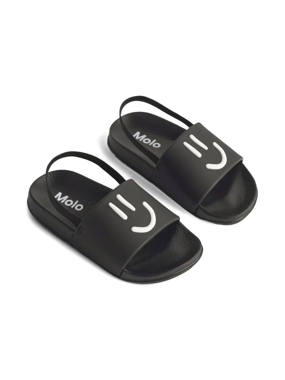 Molo Zhappy slippers met smiley Zwart