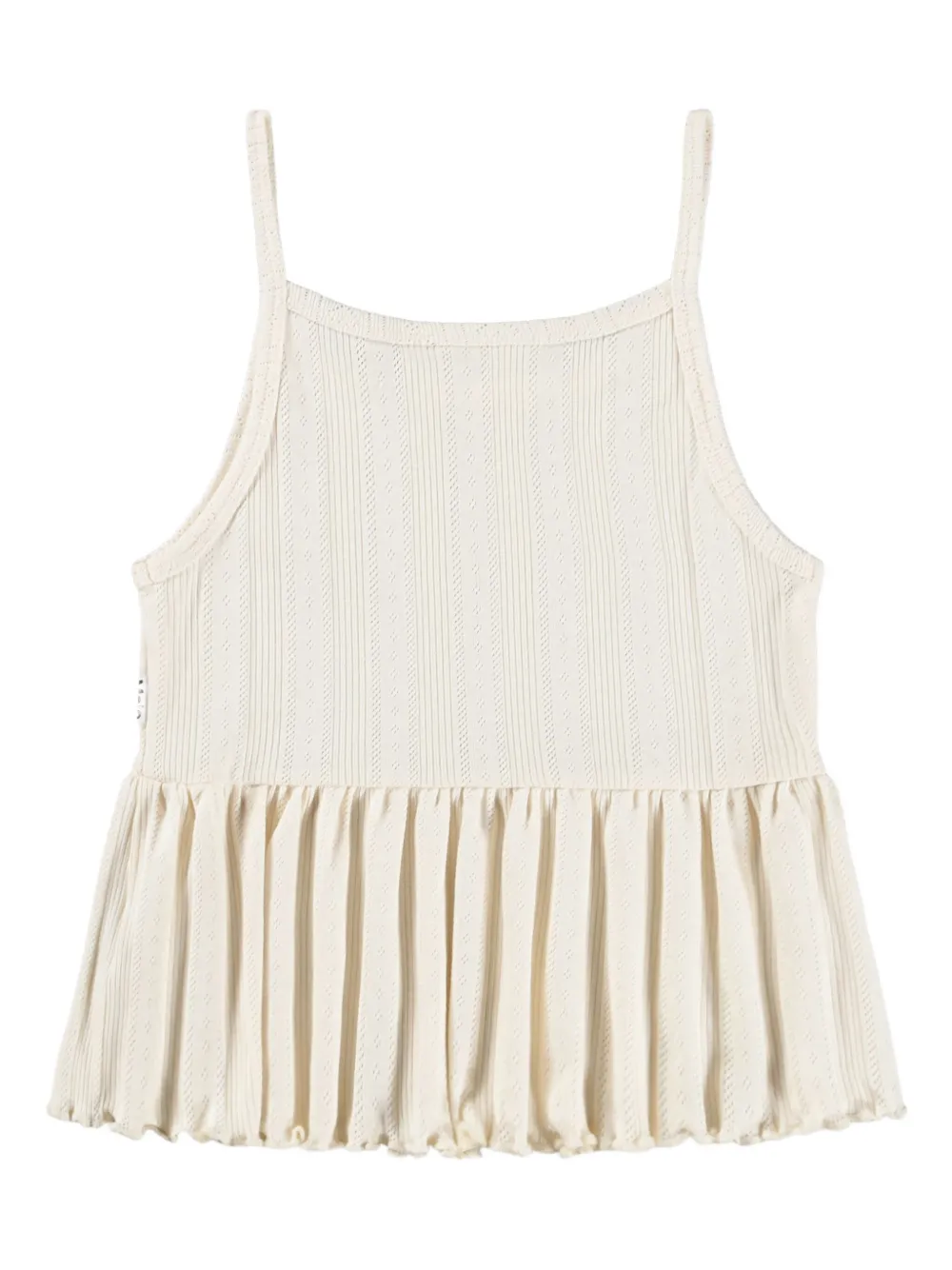  Molo Rany Ribbed Ruffled Top - Neutrals 