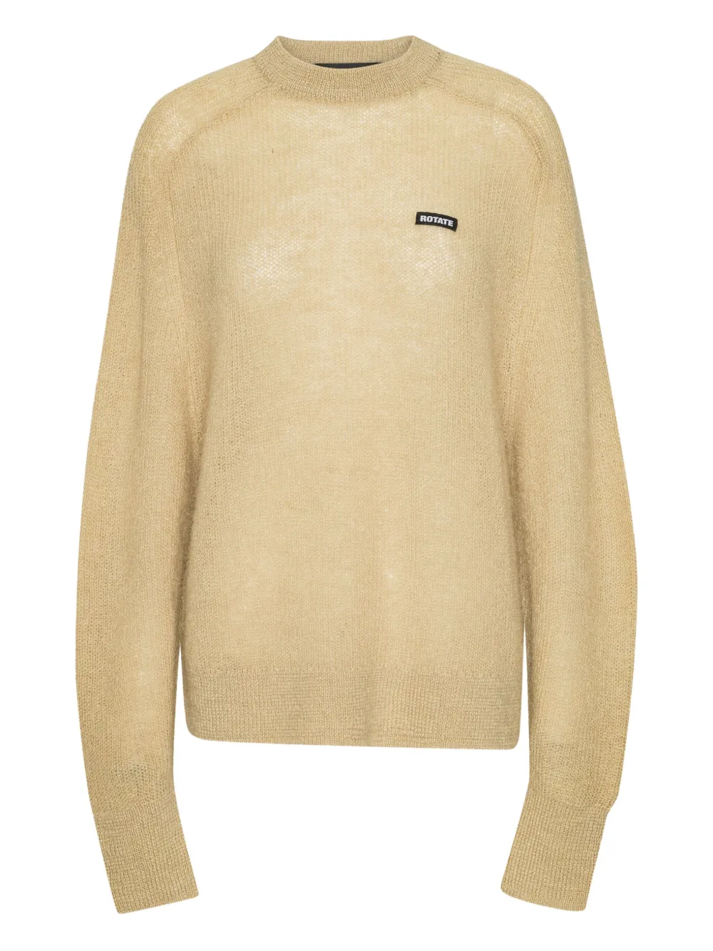ROTATE BIRGER CHRISTENSEN logo-label knitted sweater | Neutrals | Image 1