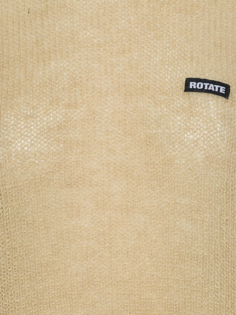 Rotate Birger Christensen Logo-label Knitted Sweater In Neutral