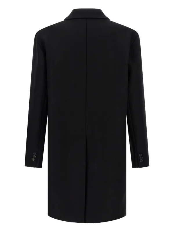DSQUARED2 button-fastening Wool Coat | Black | FARFETCH OM