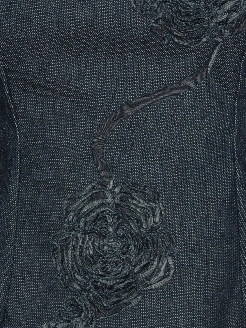 Rotate Birger Christensen Rose-embellished Strapless Top In Blue