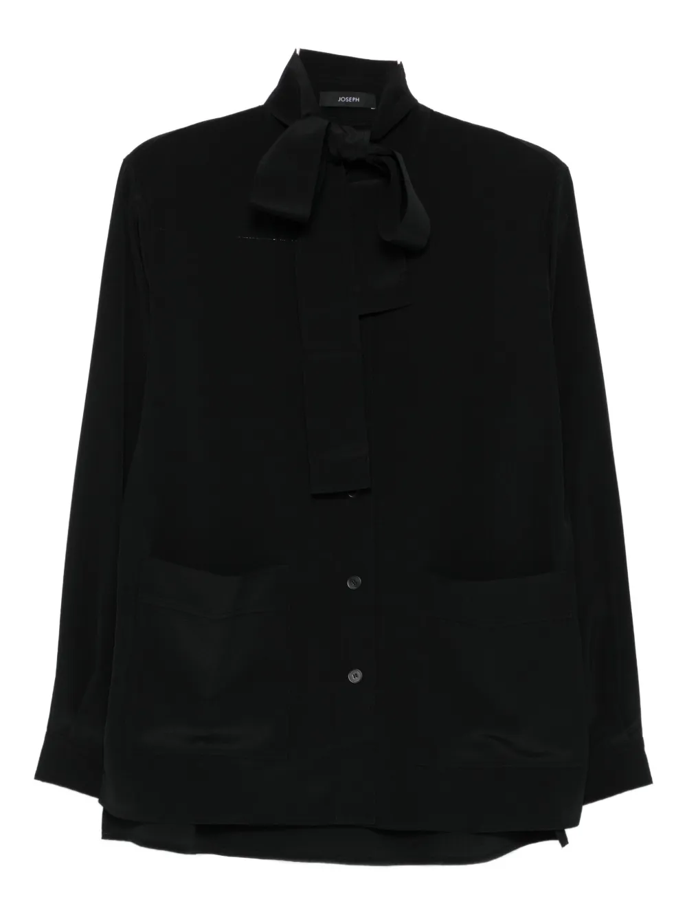 Joseph Lamy Bow-neck Top In Black
