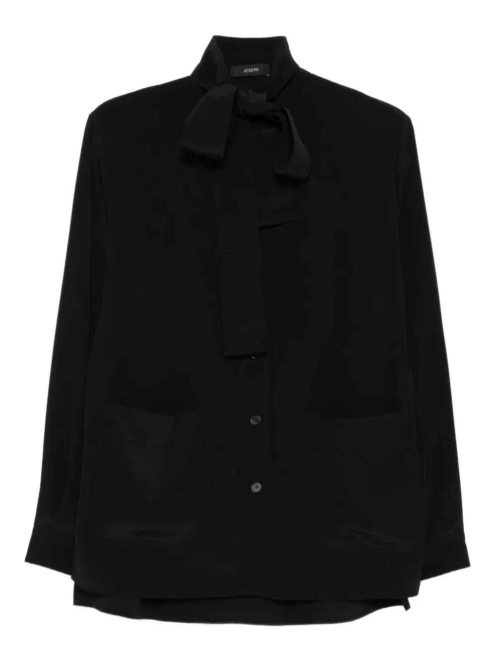JOSEPH Lamy bow-neck top Zwart