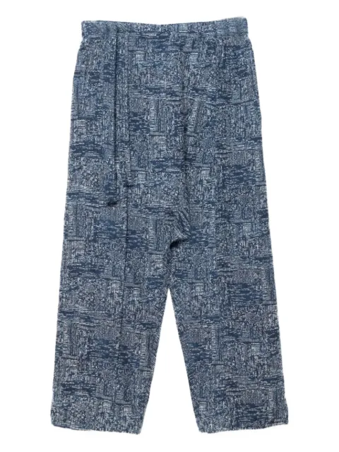 Maharishi cotton-wool blend textured trousers
