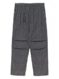 Maharishi geometric-pattern track pants - Blue