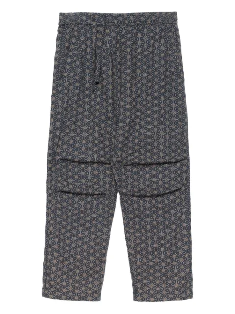 Maharishi geometric-pattern track pants