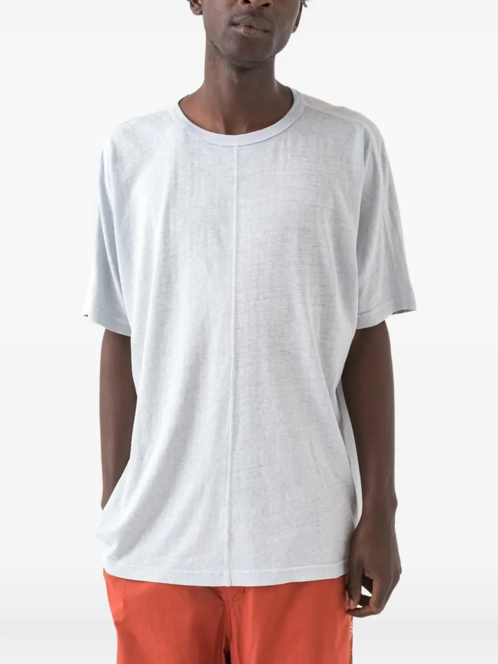 Maharishi central-seam short-sleeve T-shirt - Blauw