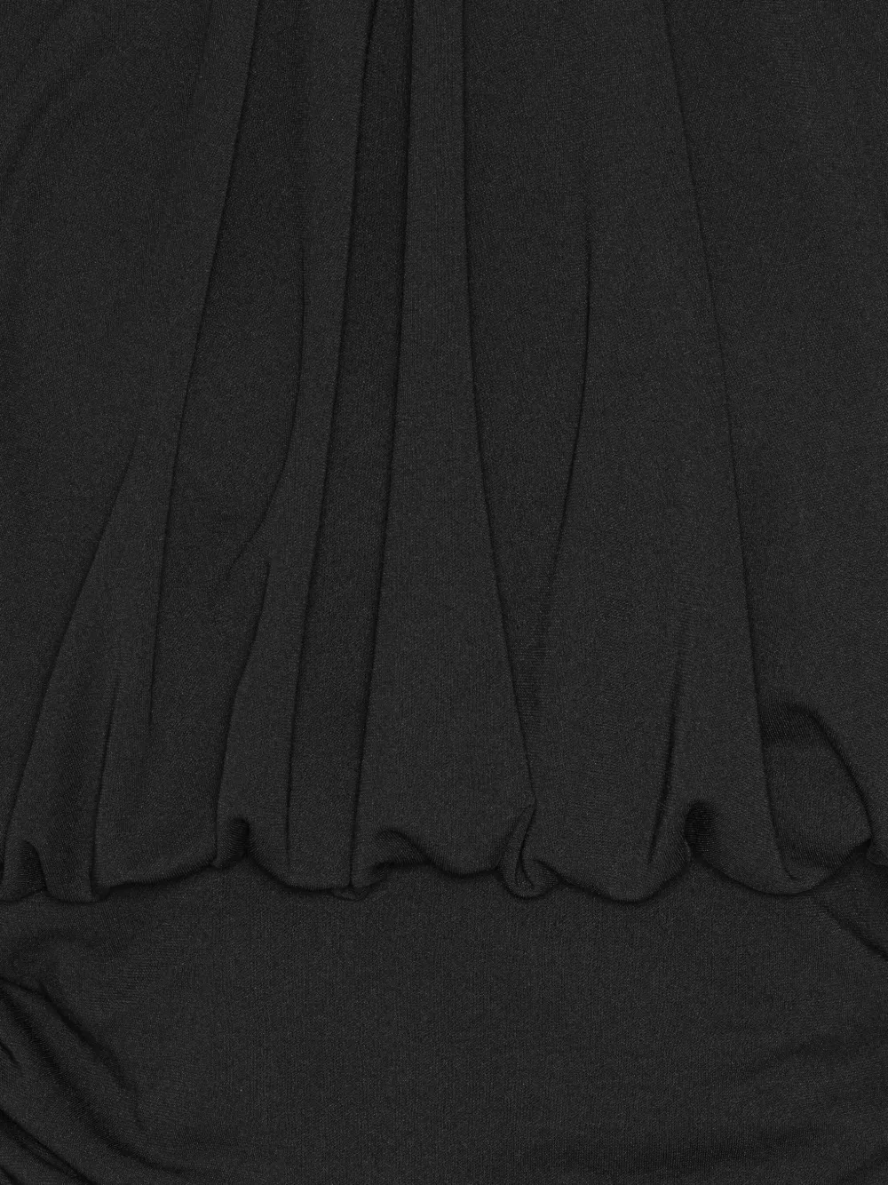 Rotate Birger Christensen Long-sleeved Black Top With High Neckline In Black