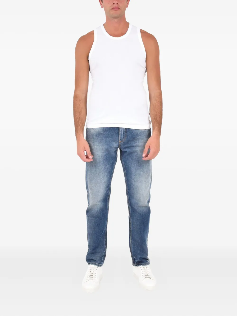 James Perse La Skate ribbed tank top - Wit