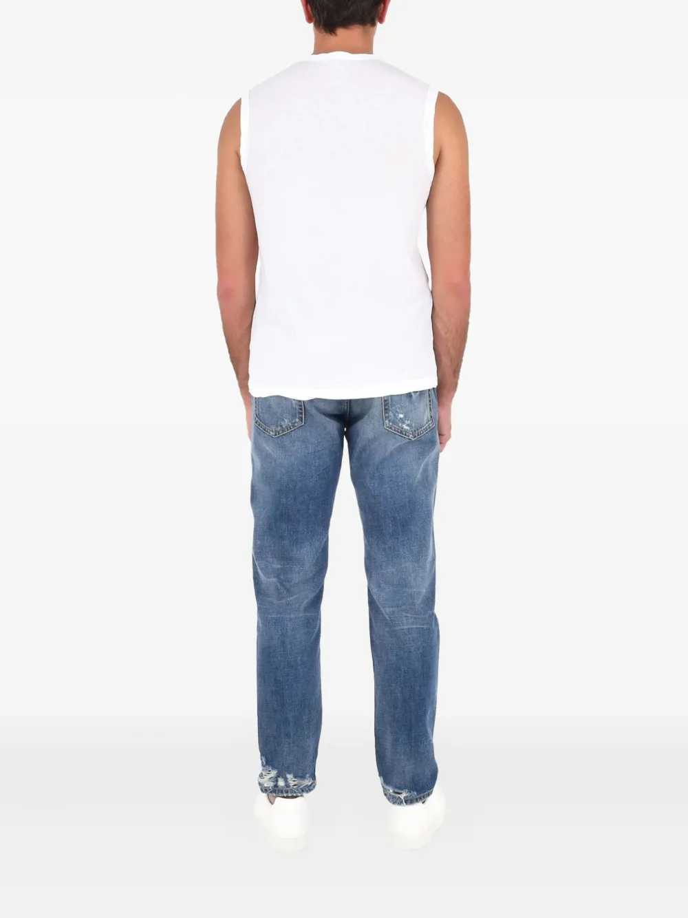 James Perse La Muscle Tank Top In White