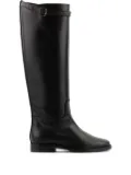Paul Warmer buckle-strap leather boots - Black