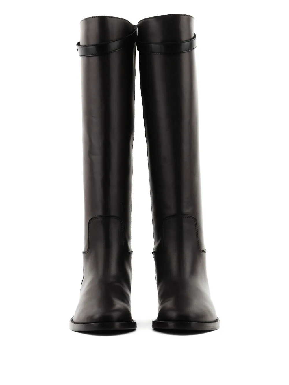 Paul Warmer buckle-strap leather boots Brown