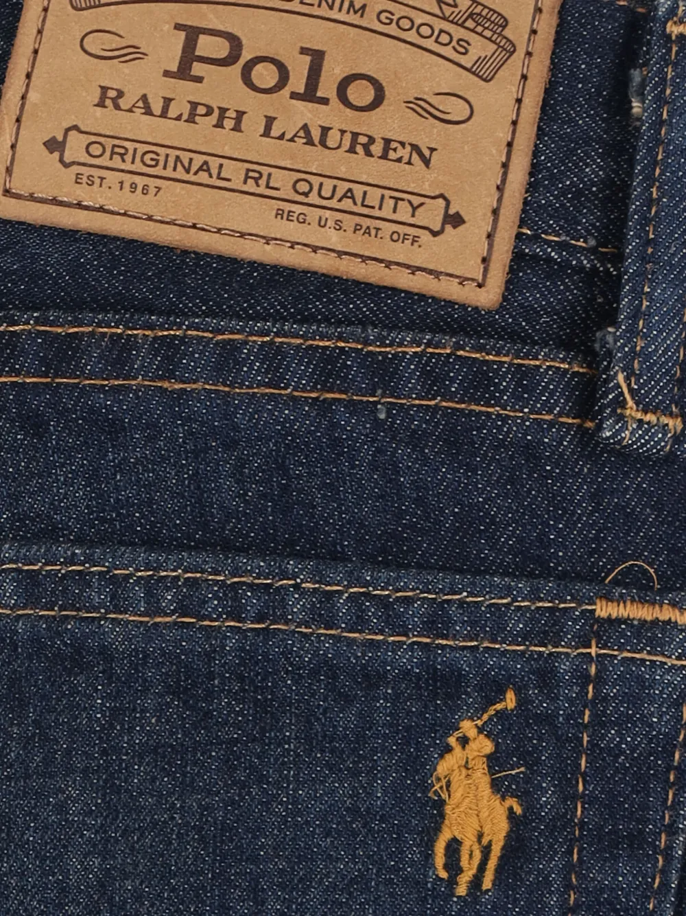 Polo Ralph Lauren embroidered-logo jeans Blauw
