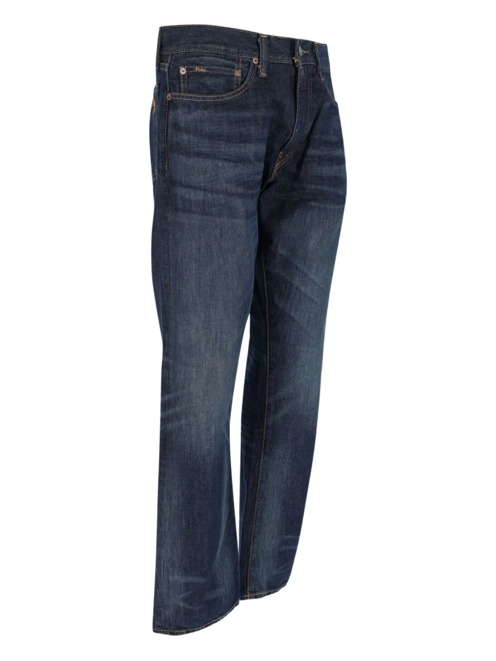Polo Ralph Lauren embroidered-logo jeans Blauw