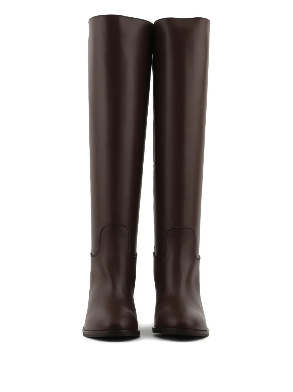 Paul Warmer 75mm Kate Block-heel Leather Boots In Brown