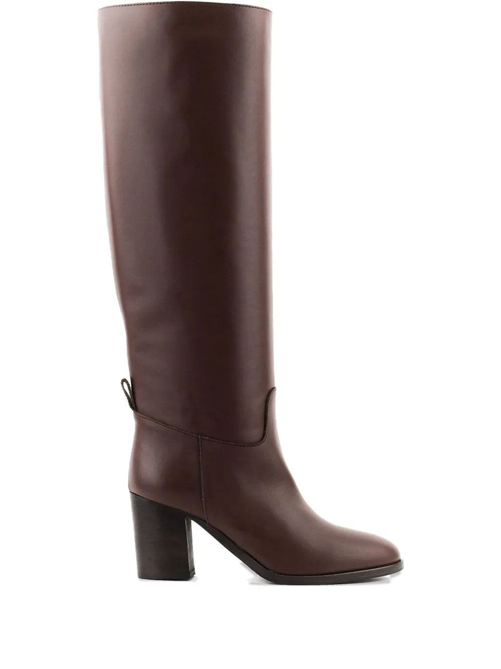 Paul Warmer 75mm Kate Block-heel Leather Boots In Brown